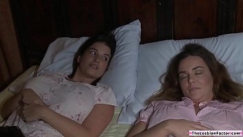 Busty brunette latina facesitted by lesbian hotel crew